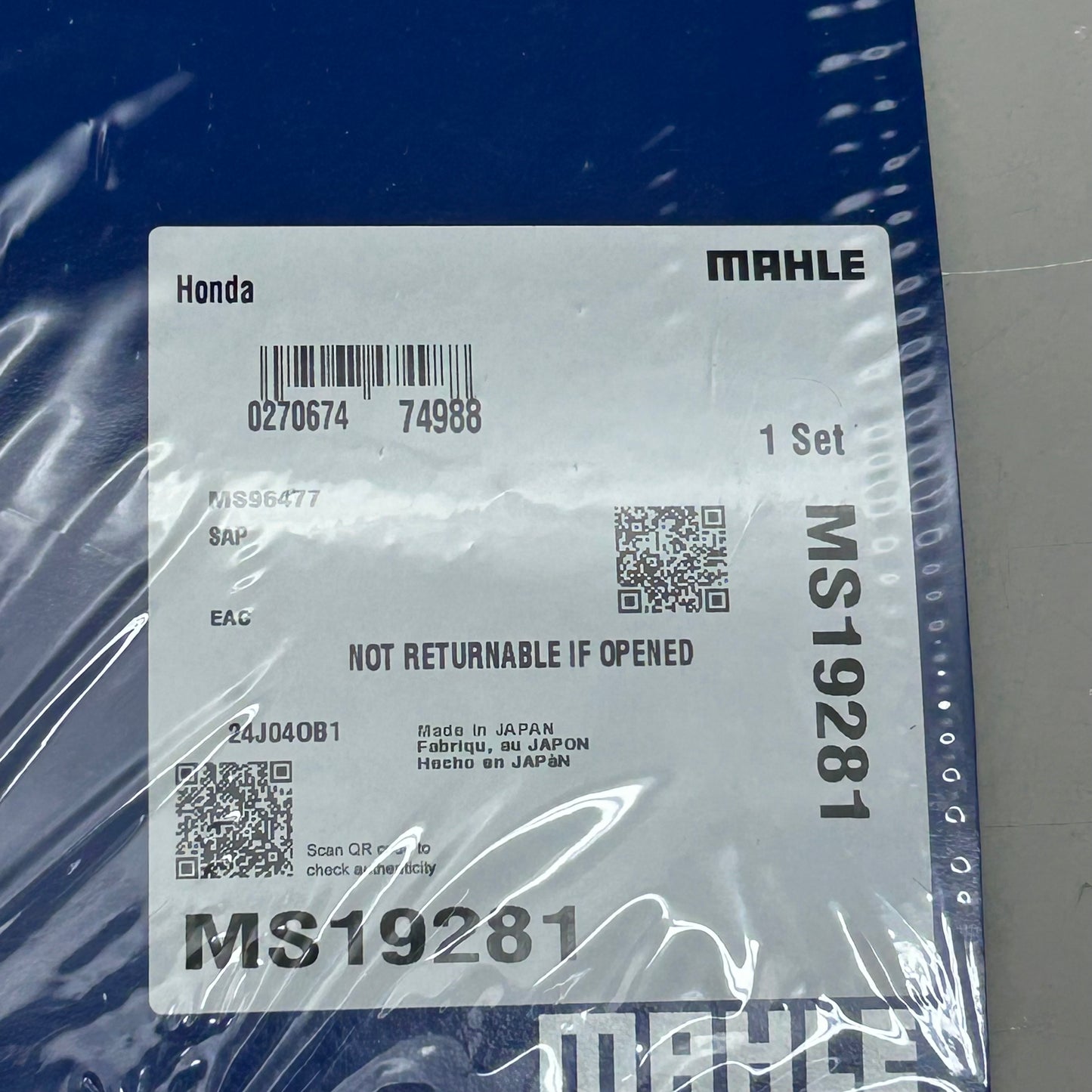 MAHLE Intake Manifold Gasket Replacement Parts For Acura & Honda MS19281