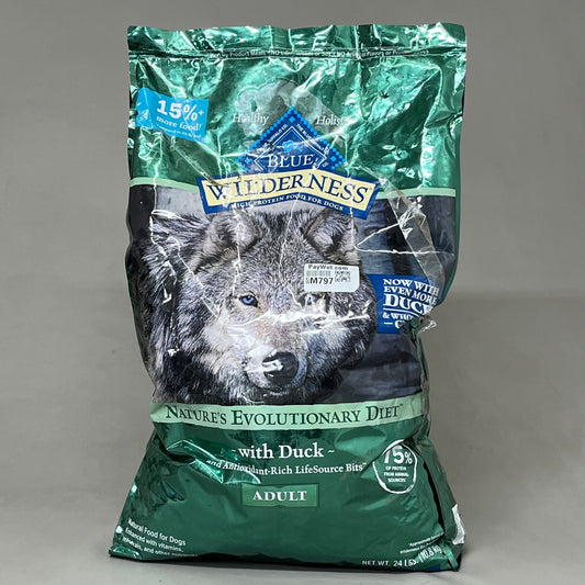 BLUE BUFFALO Adult Dry Dog Food With Duck 24LBS MT419089AM BB-04/2025 AS-IS