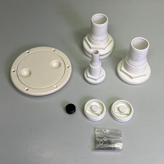 TODD Holdings Tank Fitting Relocation Kit Stainless Steel Hardware White 90-2219