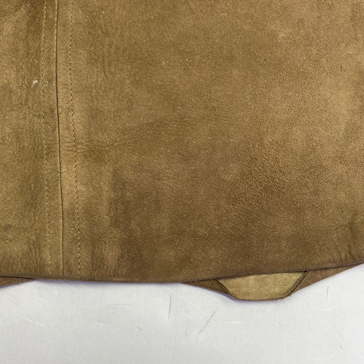 THE TANNERY JOSEPH MAGNIN Vintage Lined Raw Hide Skirt Women's Sz 4 Brown (Used)