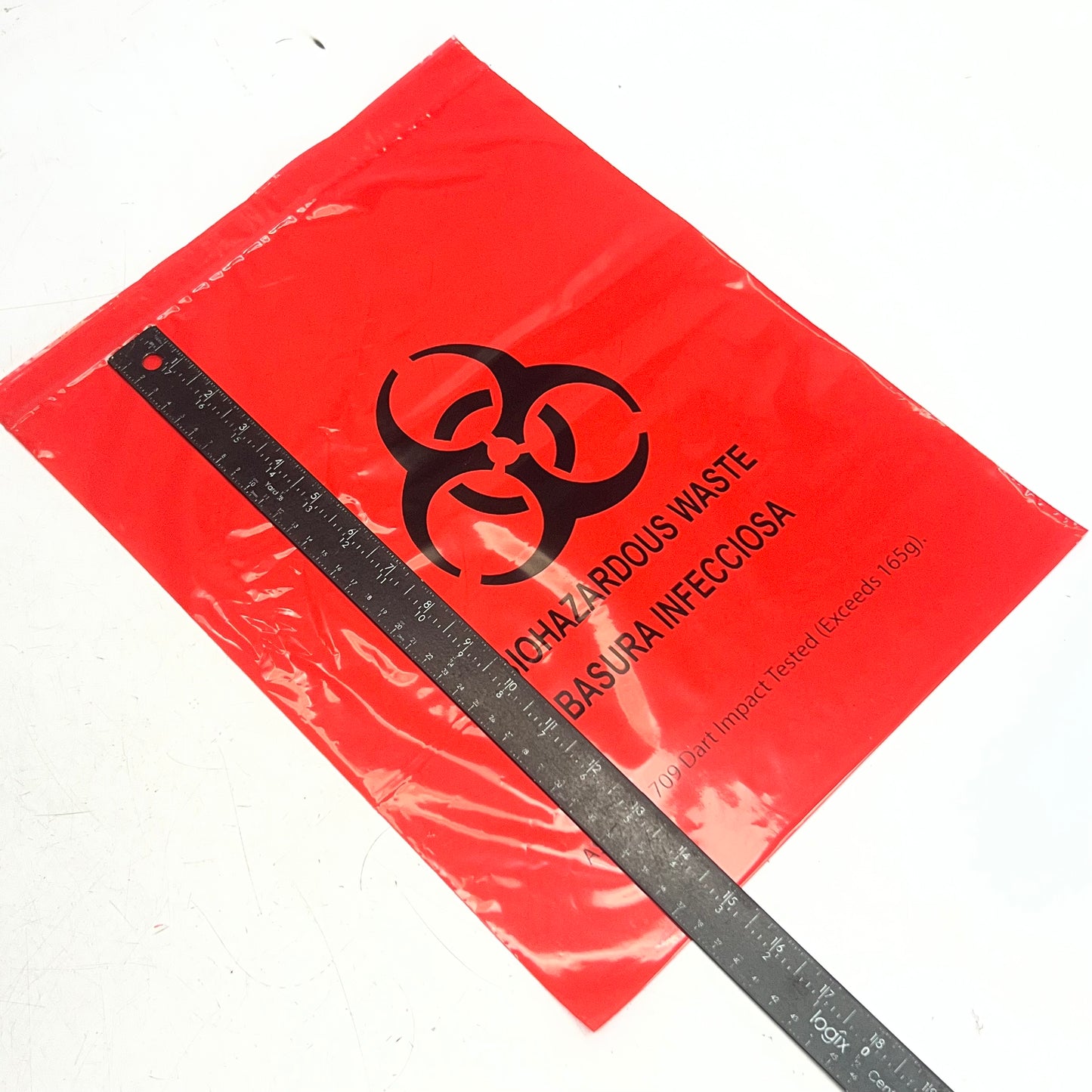 MED EGEN (100 PACK) Biohazard Waste Bag 12" x 15" Red 4921