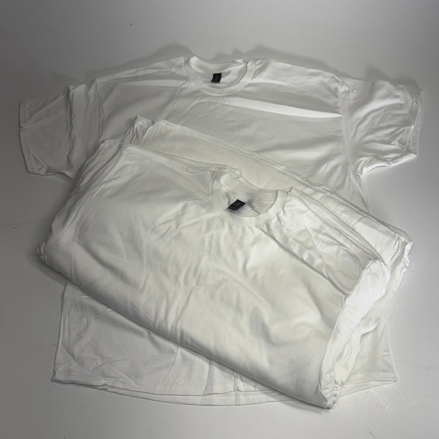 ZA@ GILDEN (12 PACK) Unisex Heavy Cotton T-shirts Short Sleeve Unisex Sz 2XL White