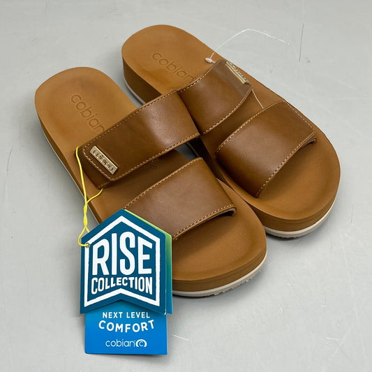 COBIAN Dana Rise Elevated Flatform Style Slide Women's Sz 8 Tan DNA24-230-08
