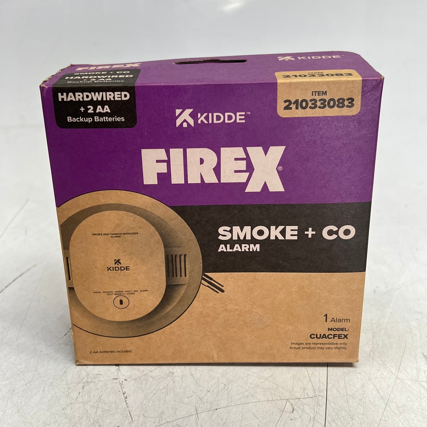 KIDDIE Cuacfex Fire X Smoke & Carbon Monoxide Alarm Hand Wired White 21033083