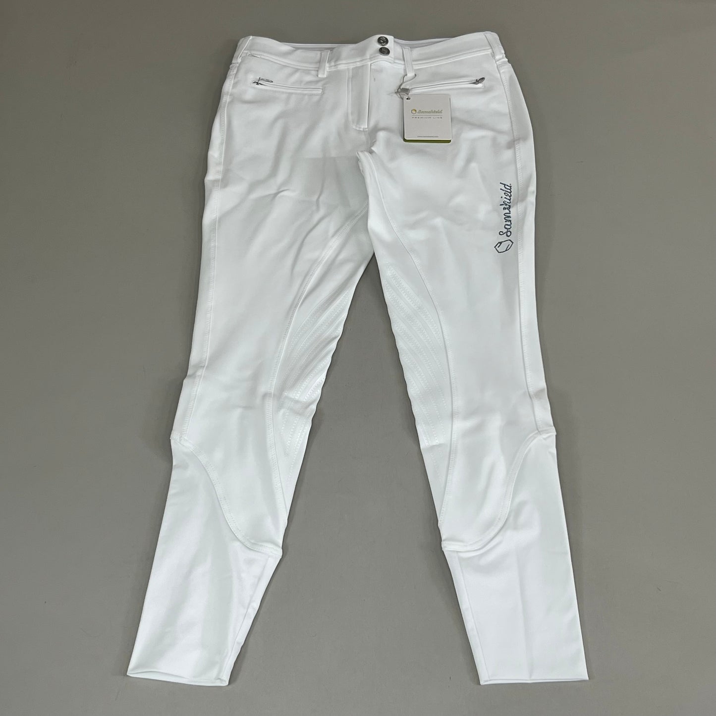 SAMSHIELD Adele Premium Equestrian Pants Women's Sz US 26, UK 8, FR 36 White