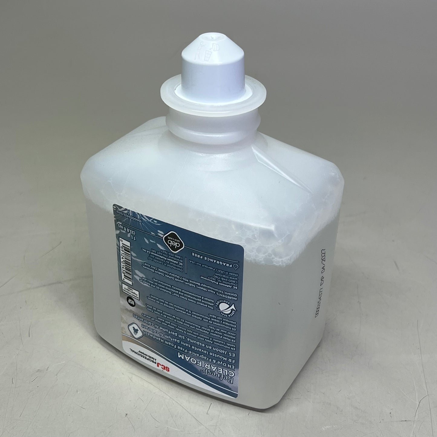 SCJ Perfume & Dye Free Refresh Clear Foam Soap Refills 1L Clear 1000002422/0219