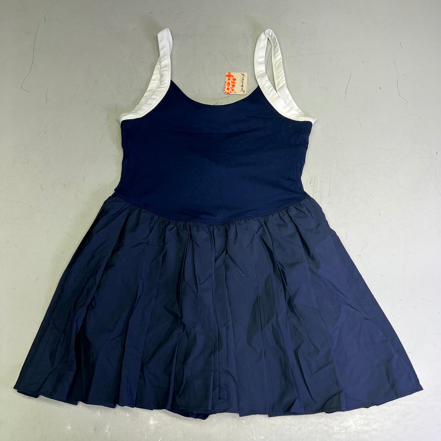 FREE PEOPLE Swing of Things Skortsie Women's Sz M Navy/White Combo 958094