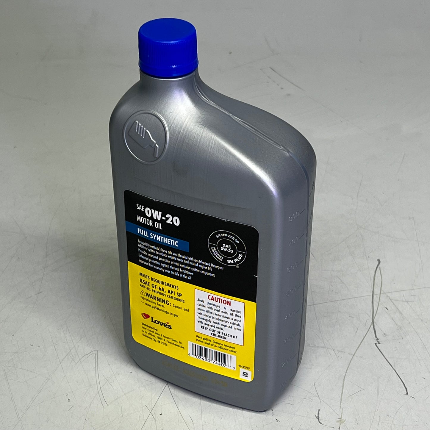 ZA@ LOVE'S (6 PACK, 1 QUART EACH) Motor Oil SAE 0W-20 Full Synthetic