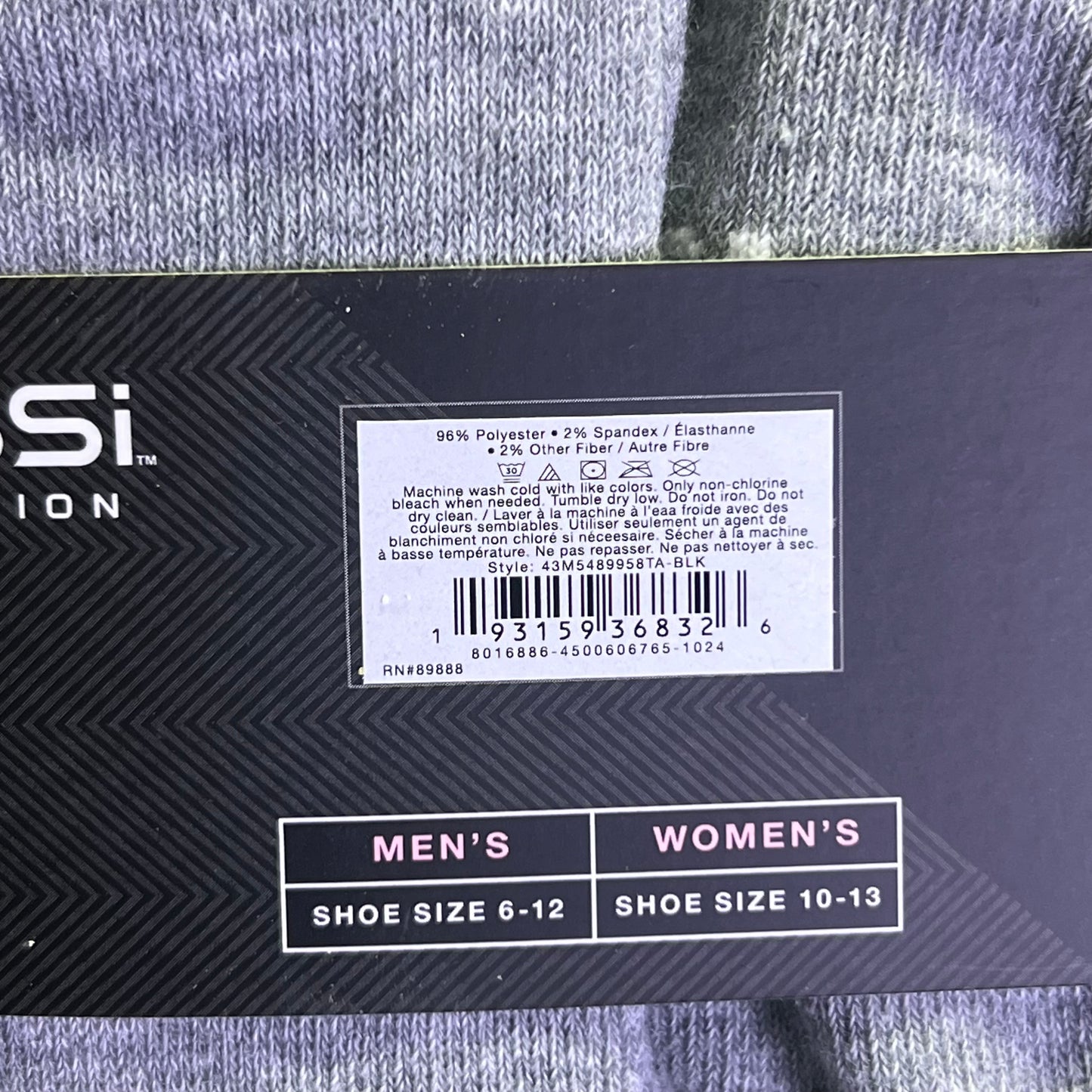 MESSI COLLECTION (6 PAIR) Socks Cushioned Quarters Men's Sz 6-12, Black & White