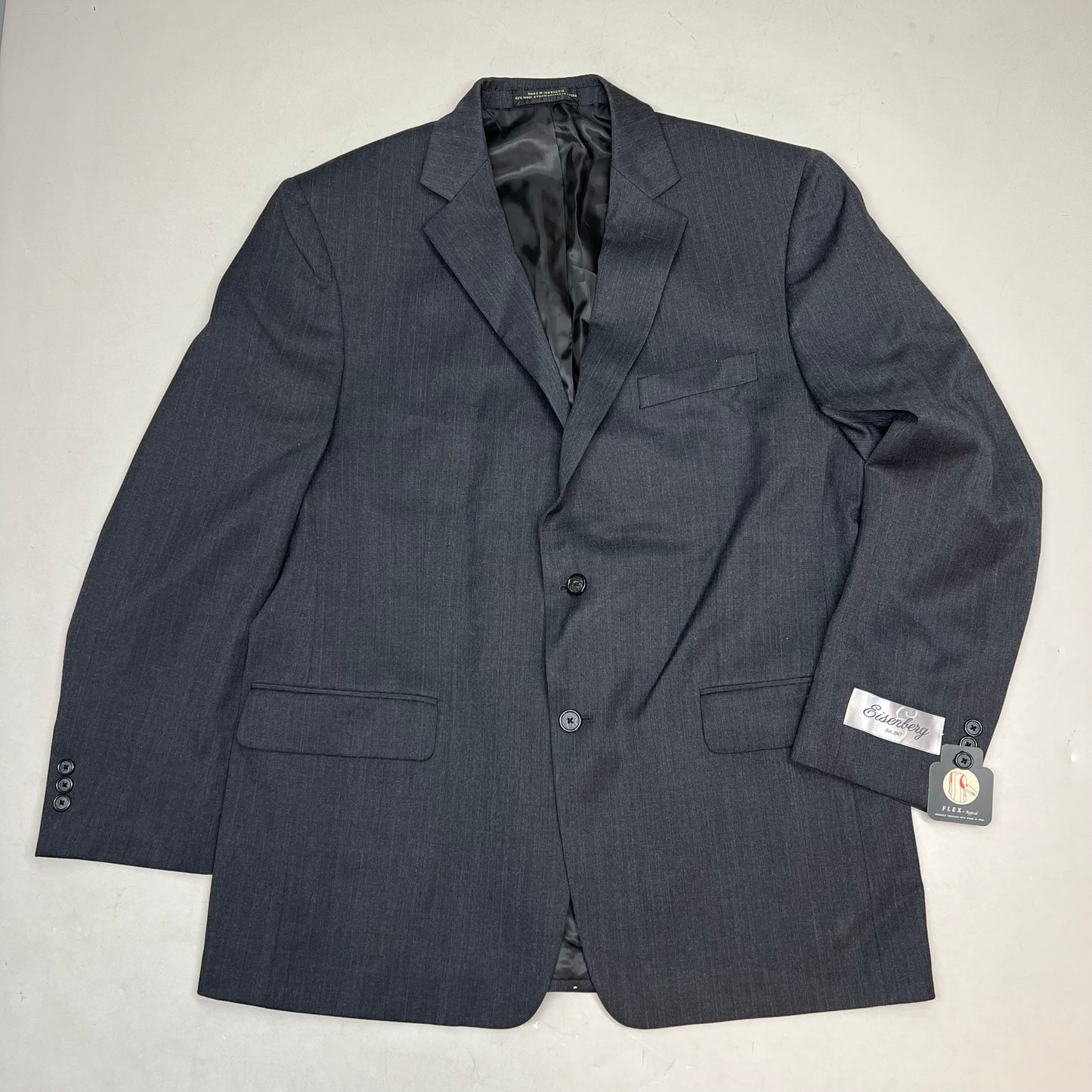 EISENBERG 2 Button Suit Blazer Men's Sz R 42 Grey SCOTT 2BTN CT W001746