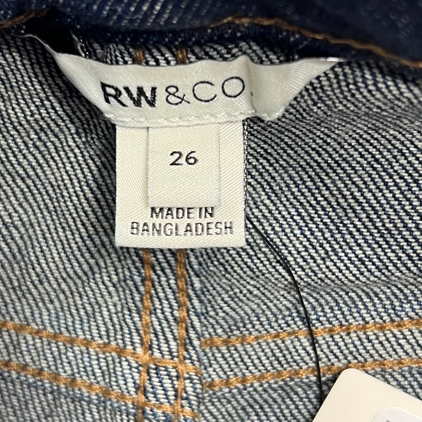 RW & CO High Rise Straight Leg Jeans Women's Sz 26 Dark Blue Wash 487897