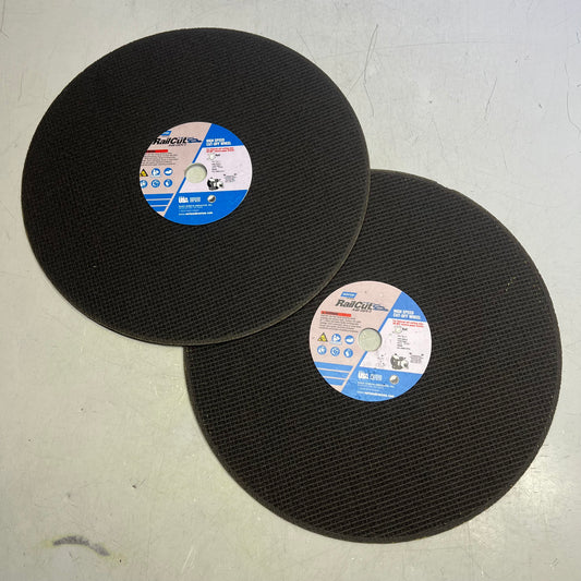 NORTON (2 PACK) RailCut X Coarse Grit Cut-Off Wheel 16" X 1/8" X 1" 66253335024