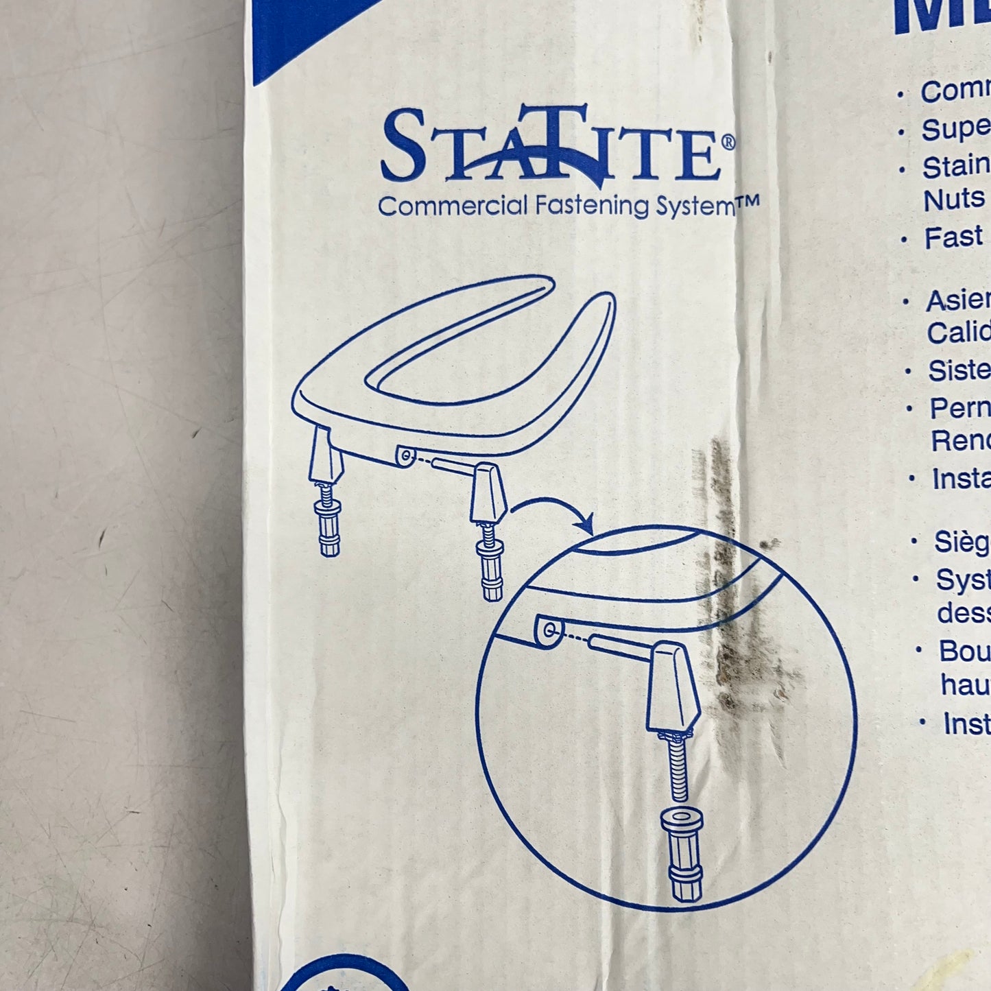 BEMIS Medic-Aid Elongated Toilet Seat Heavy Duty Plastic 2"Lift White 2P892A 000