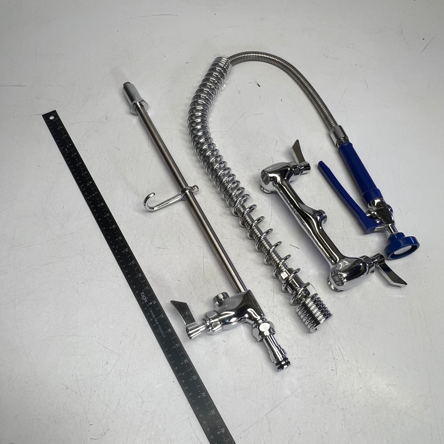 WATERLOO Pre-rinse Faucet Wall Mount  8" 1.15 GPM 44" Hose Chrome 750PRW814