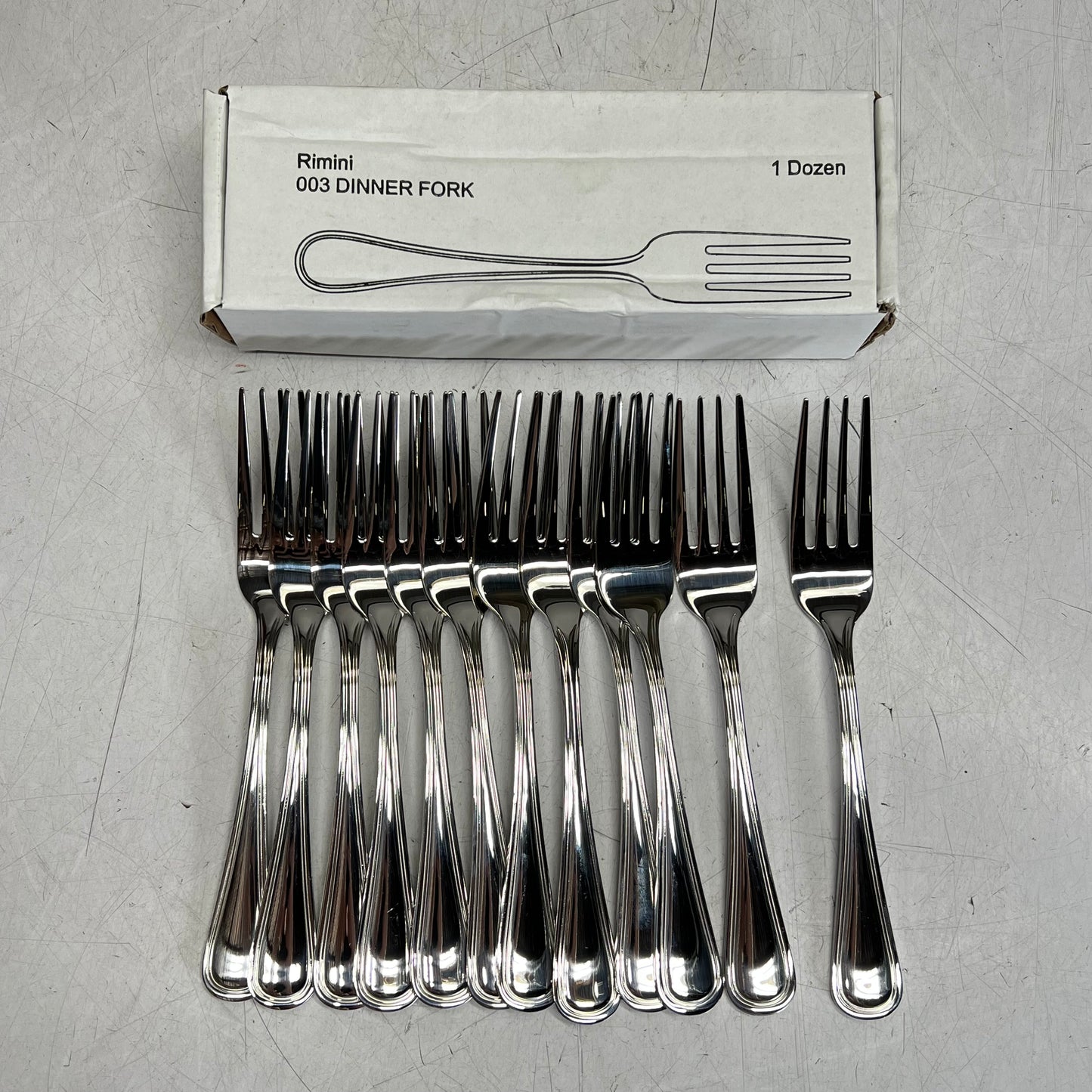 GENWARE (2 PACK, 12 EACH) Rimini Fork Mirror Finish 18/10 SS 003 TF-RM