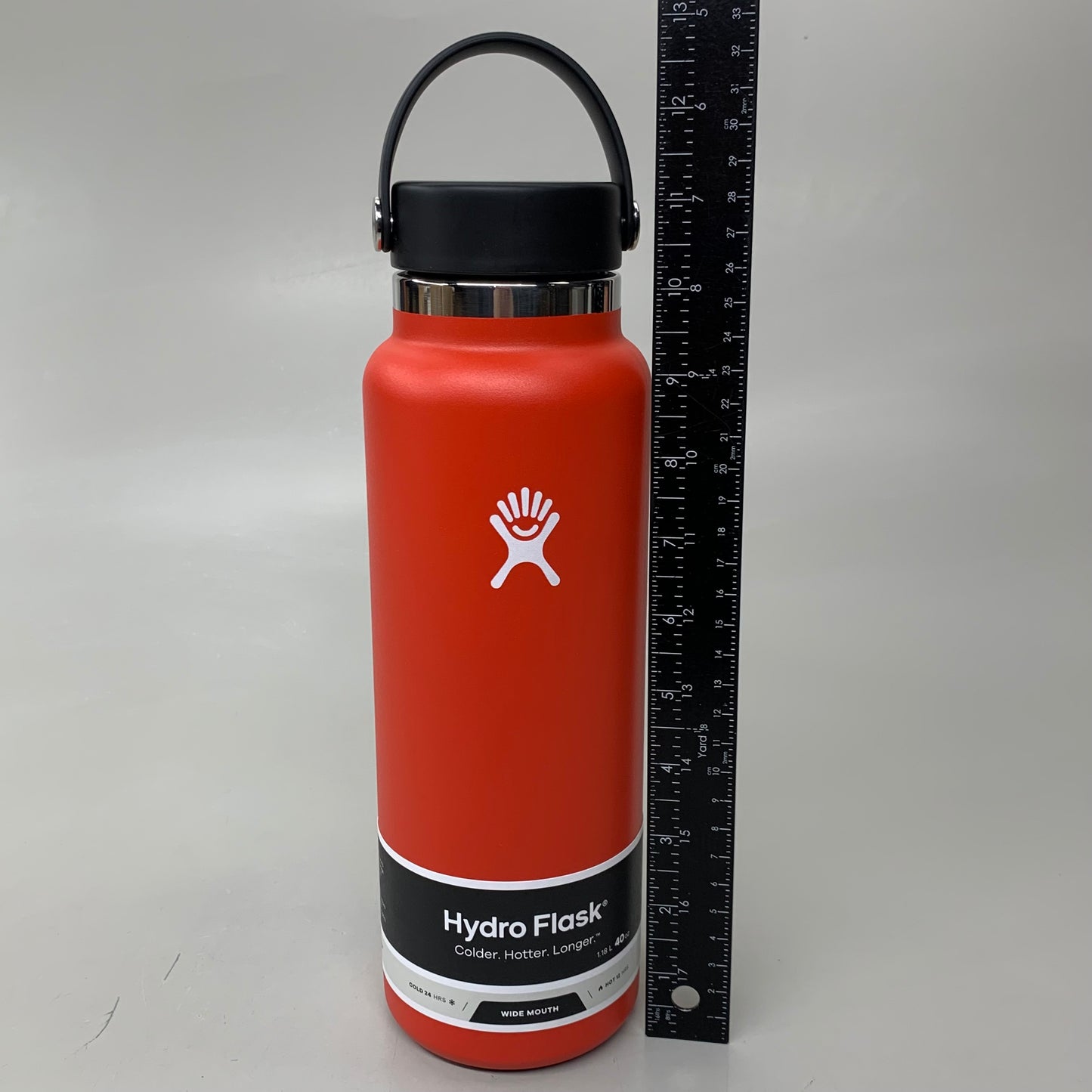 HYDROFLASK Wide Mouth Flex Cap Pro-Grade Stainless Steel Goji 40 oz W40BTS612