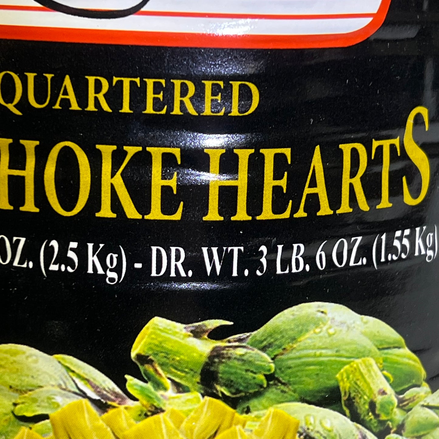 ZA@ RON SON Canned Quartered Artichoke Hearts 5lb - 15 Servings 6297 BB 03/28