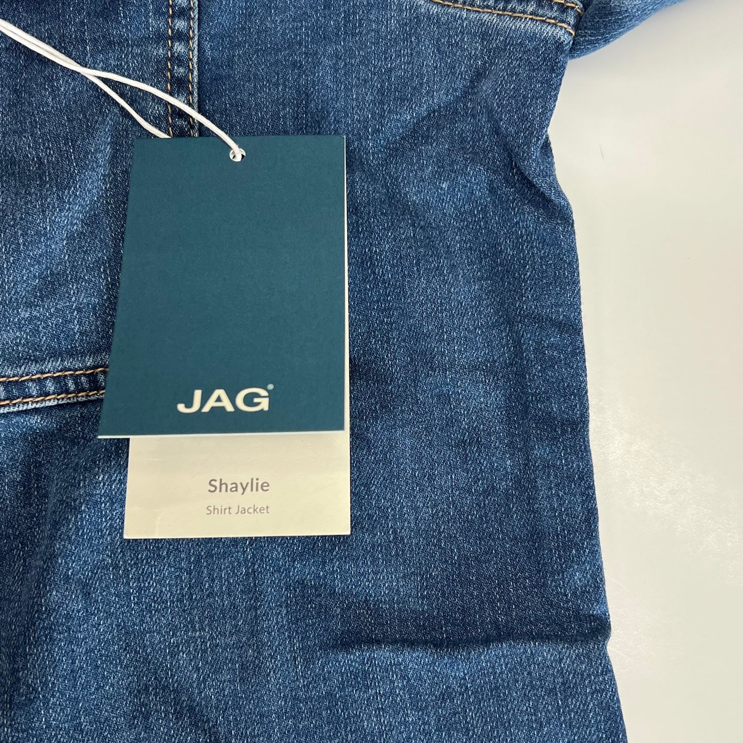 JAG Jag Shaylie Denim Jacket Women's Sz L Harbor Blue J8310SAP326