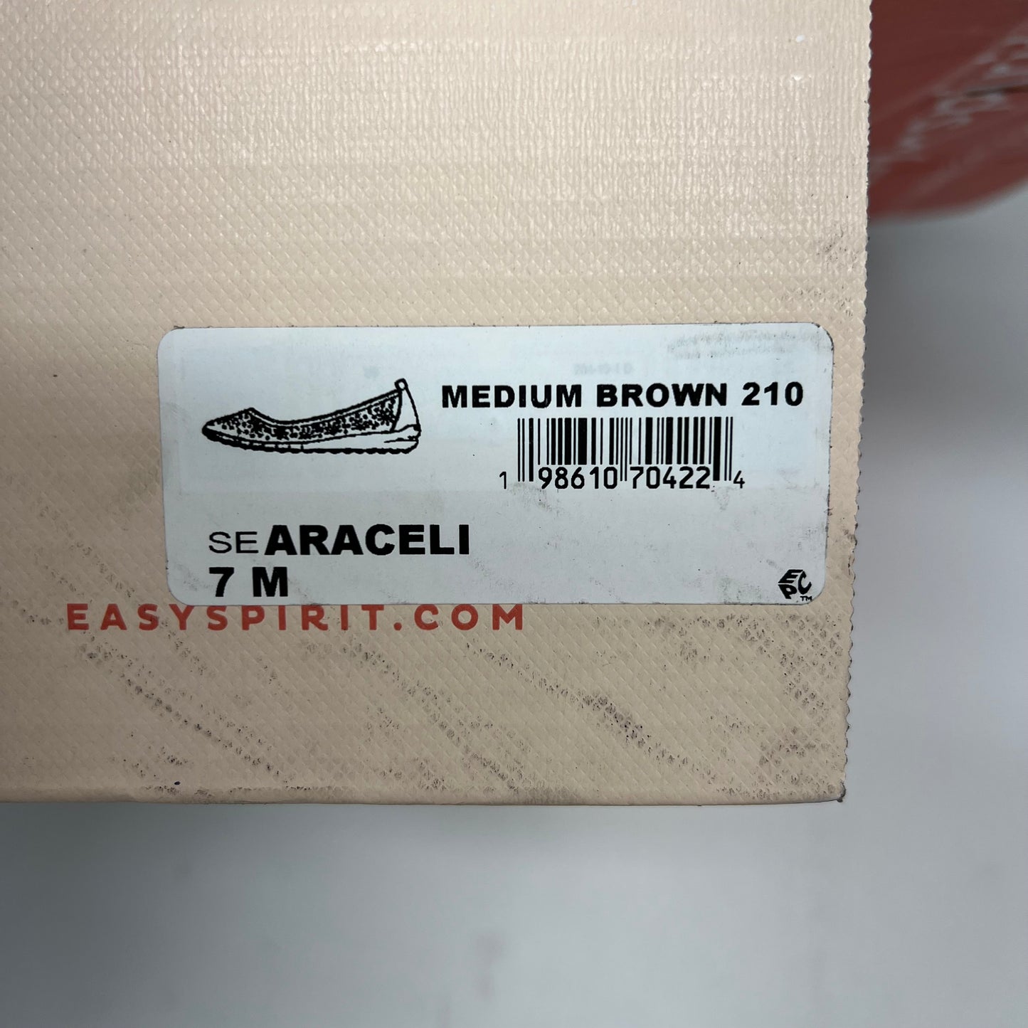 EASY SPIRIT Araceli Leather Ballet Flats Genuine Leather Women's Sz 7M Brown (As-Is)