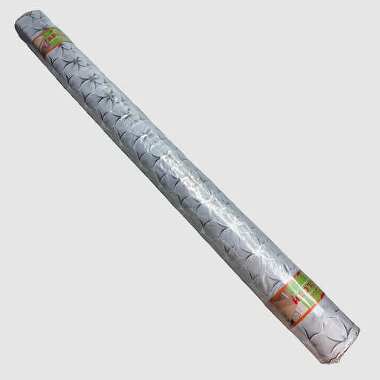 PVC Lace Dining Tablecloth Floral Pattern 54"x60' White/Silver