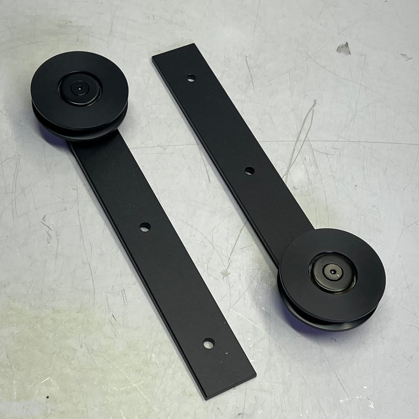 NATIONAL HARDWARE Steel Builder Barn Door Kit 72" L Track Matte Black N700-001