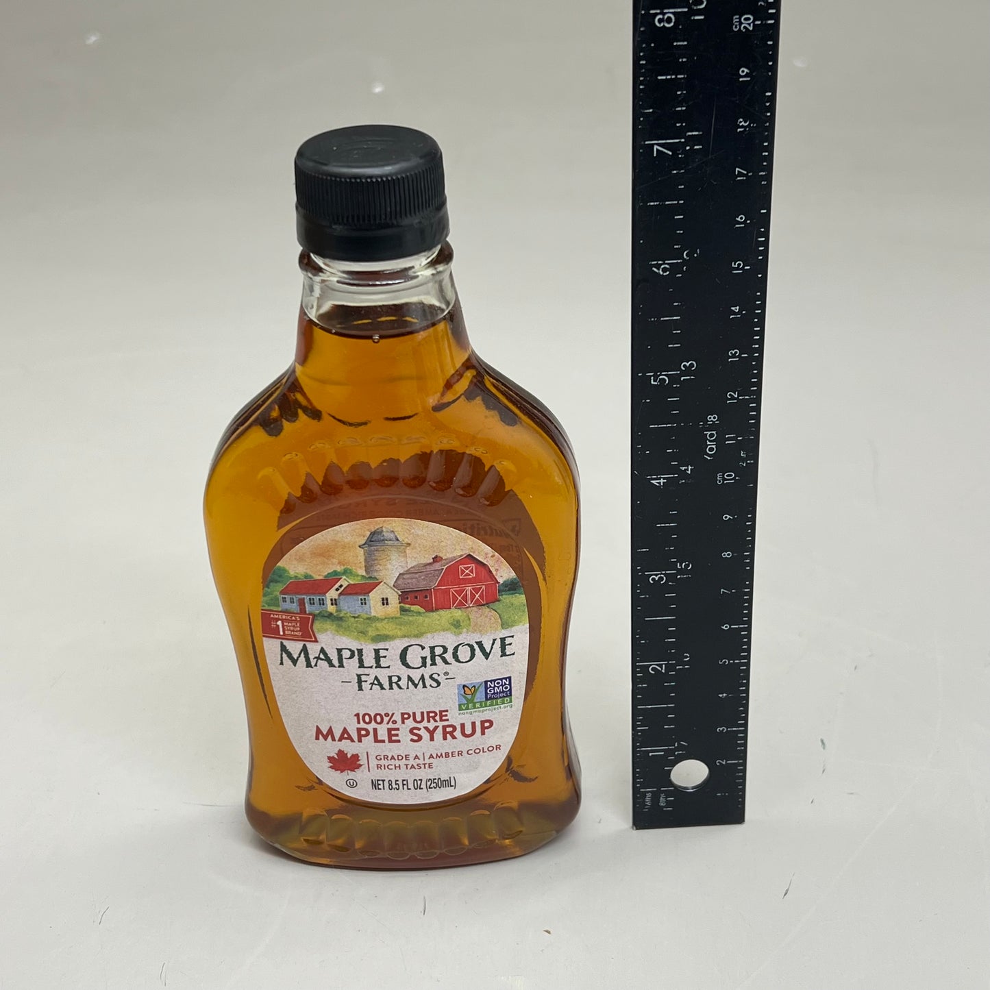 MAPLE GROVE FARMS (12 PACK) Crafted 100% Pure Maple Syrup 8.5 Fl Oz BB 06/27