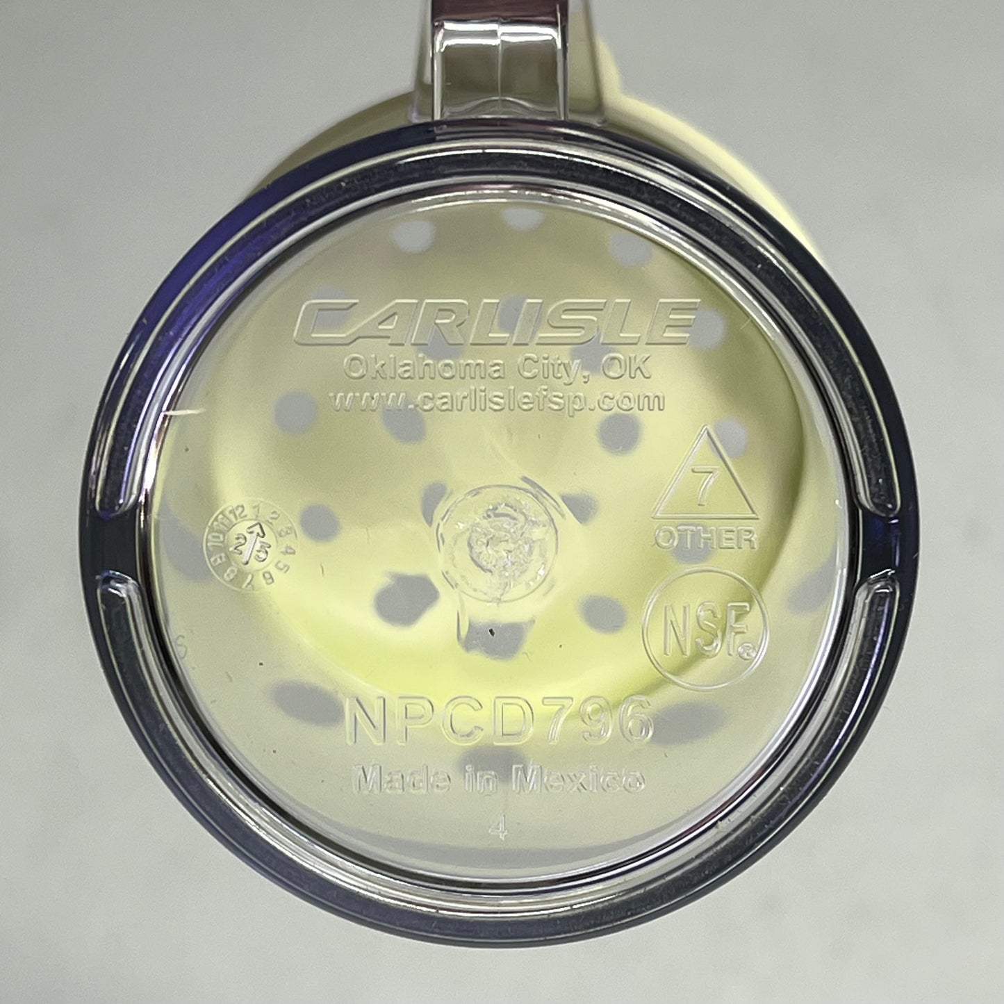 CARLISLE (6 PACK) Polycarbonate Shaker Dredge W/ Lid 4.57mm Holes - 8oz 4260S04