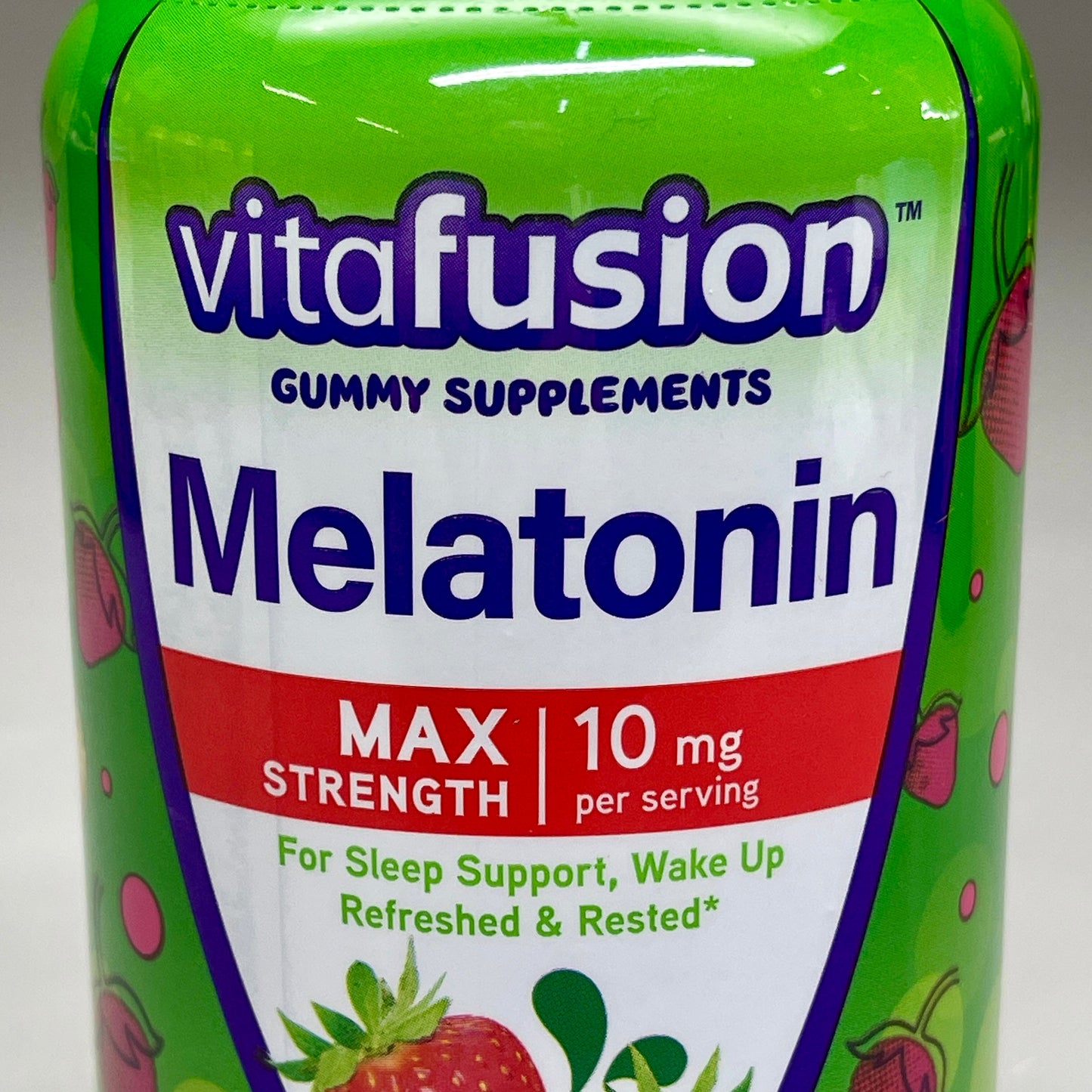 ZA@ VITAFUSION 3-PACK! Melatonin Max Strength Gummies 10mg 100 Gummies BB 06/24 F