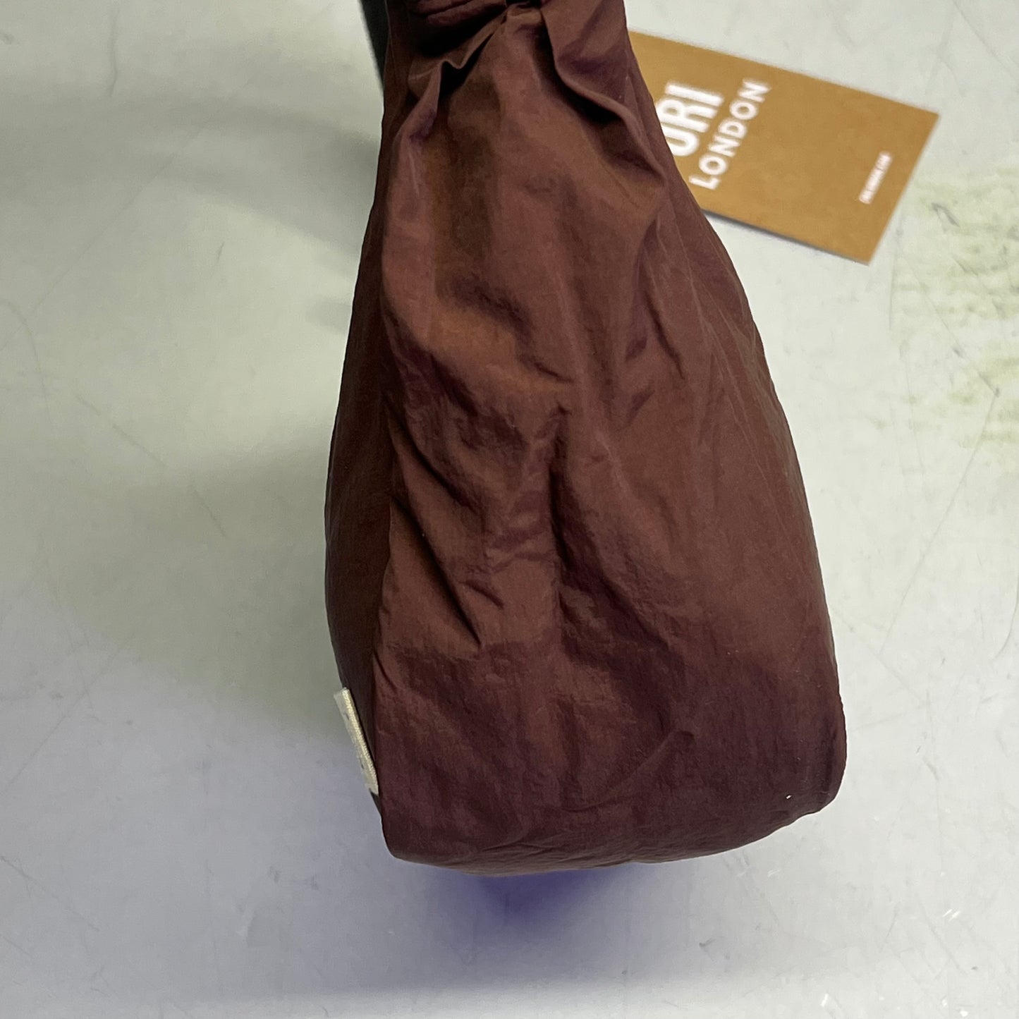 ORI LONDON Farringdon Bag Made From Taslon One Size 6"x11"x3.5" Chocolate