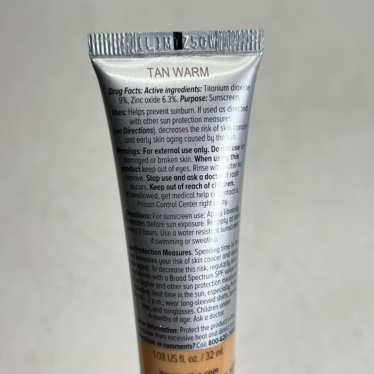 IT COSMETICS Cc+ Full-coverage Foundation w/ Spf 50+ 1.08oz Tan Warm BB 04/28