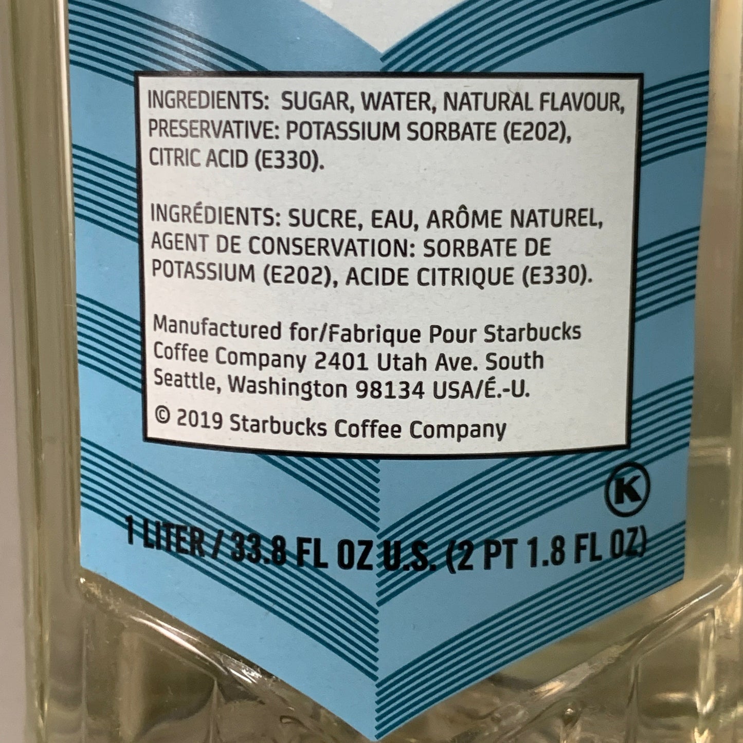 ZA@ STARBUCKS (4 PACK) Fontana Classic Syrup 33.8 fl oz/bottle BB 11/25 11112257