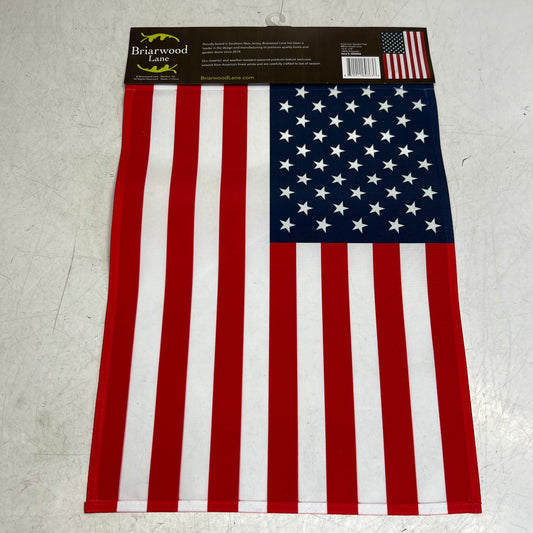 BRIARWOOD LANE United States of America Garden Flag Sz 12.5" x 18" Red & White G00868