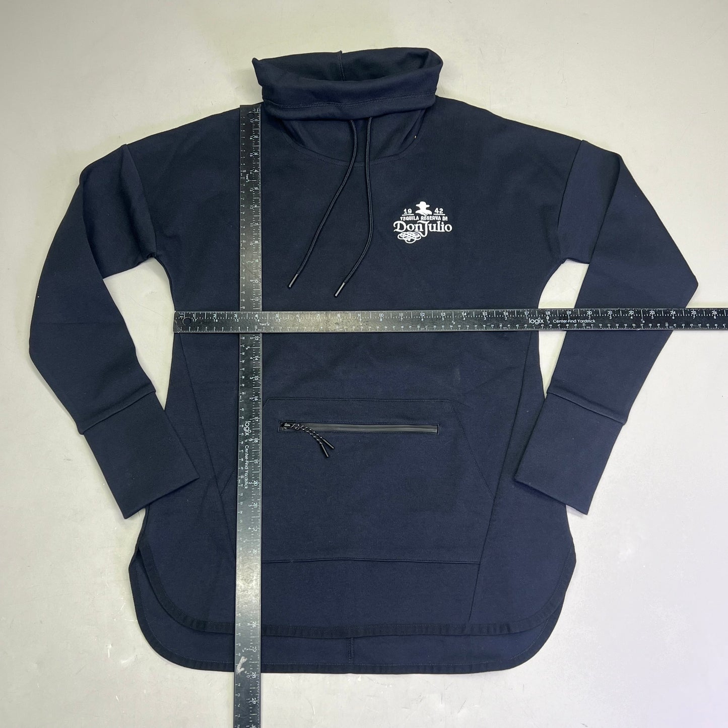 SPORTS TEK Don Julio Long Pullover Hoodie Cowl Neck Women's Sz S Black/White