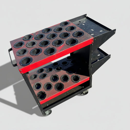 HUOT Tool Scoot Tool Cart For  CAT 40 BT40 NMTB Fits 35 Tools Black/Red (Used)