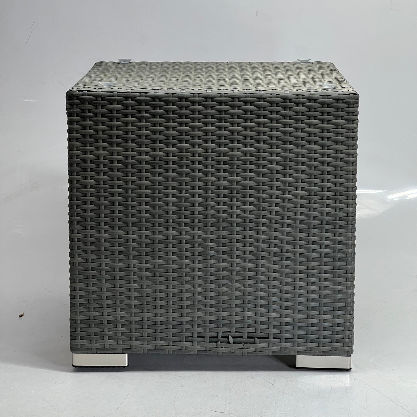 HARMONIA LIVING District End Table Sz 19"L x 19"W x 20"H Textured Slate, HL-DIS-TS-ET (New Other, Cosmetic Damaged)