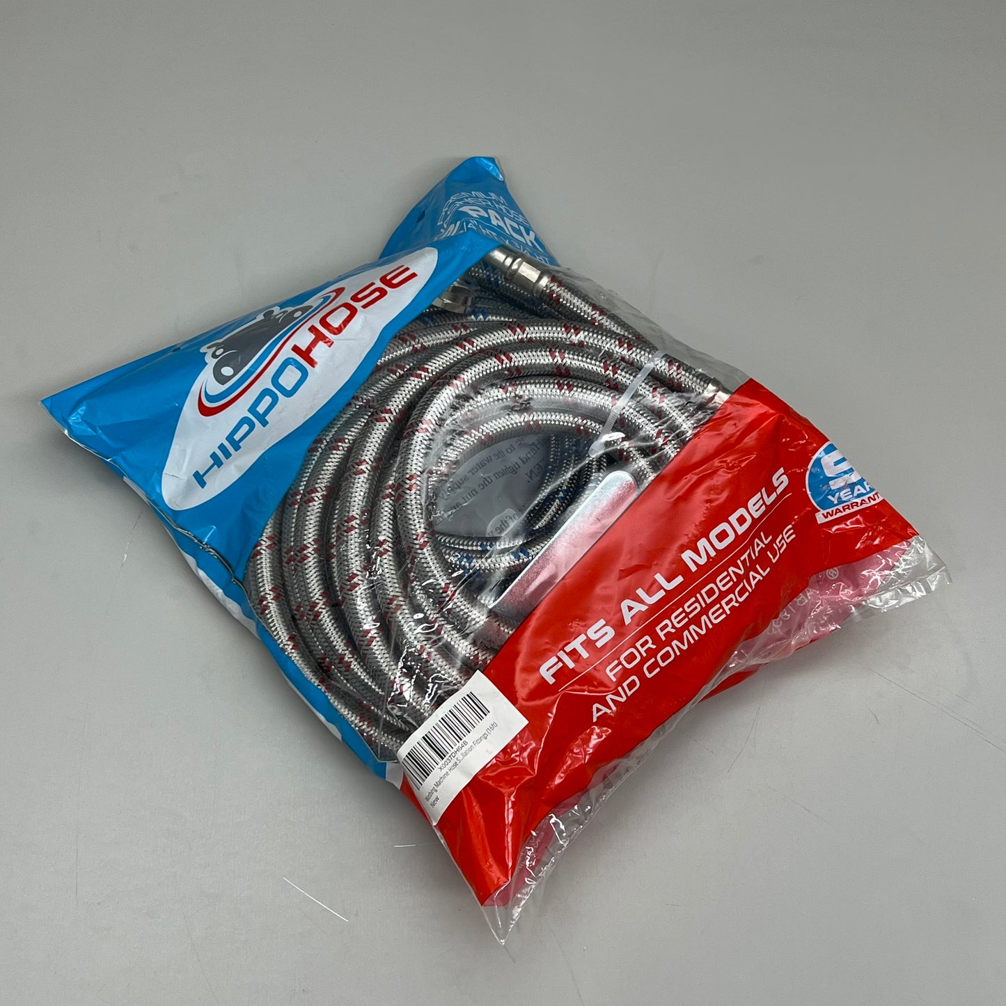 HIPPOHOSE Stainless Steel Braided Washer Machine Hose Single Sides 90 Degree Elbow Fits all Models 16ft X0037DH64B