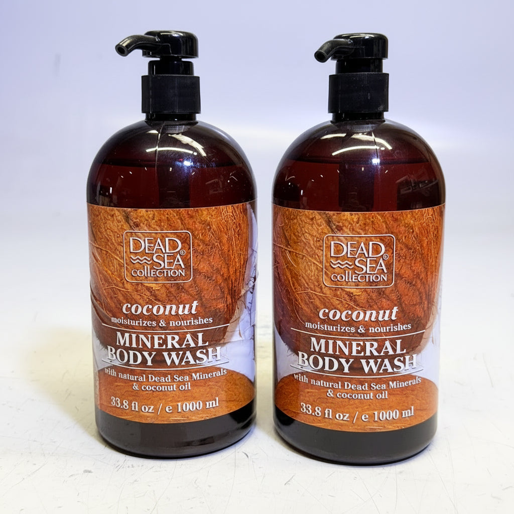 DEAD SEA COLLECTION (2 PACK) Coconut Mineral Body Wash  Moisturizes 33.8 Fl Oz