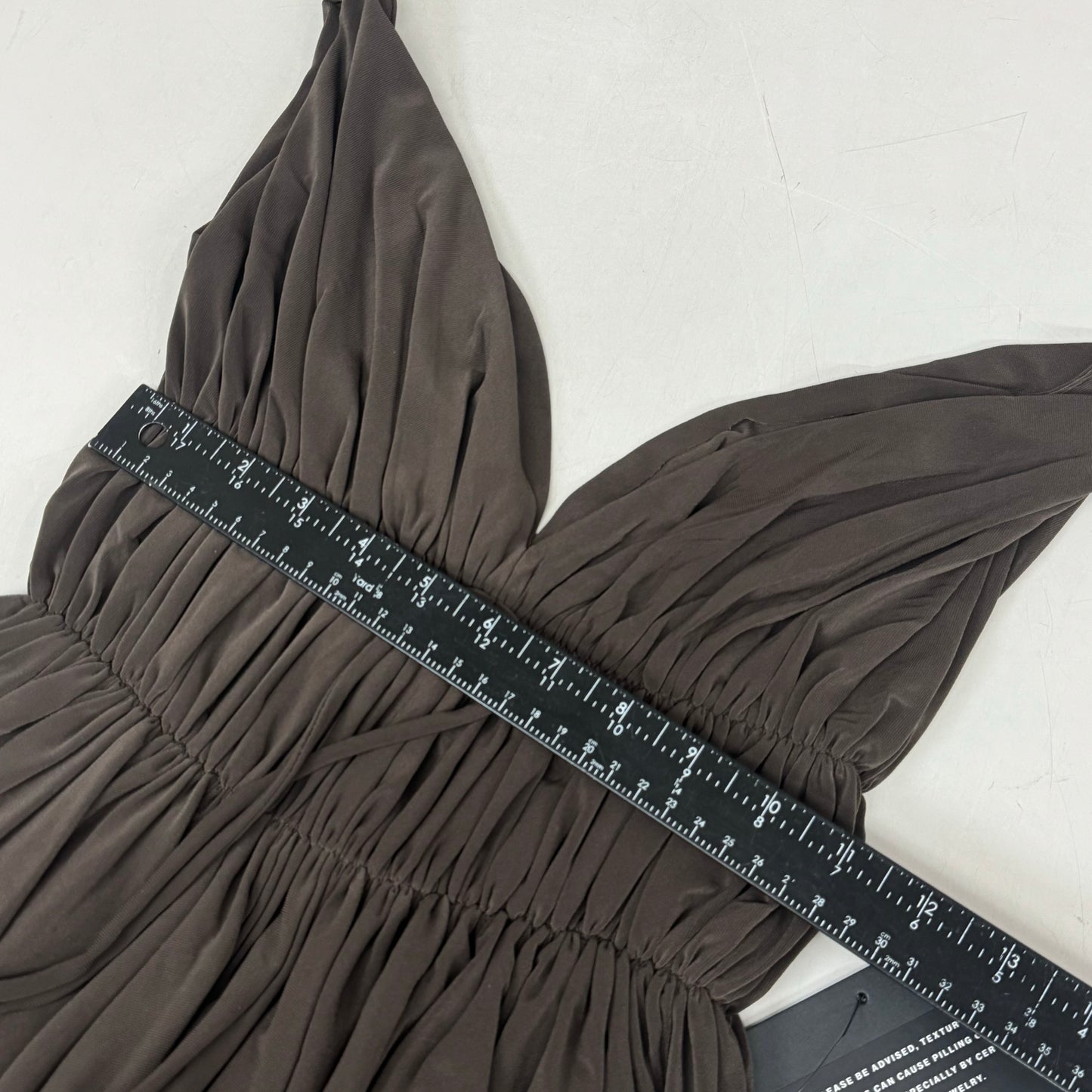 NORMA KAMALI Goddess Dress Unlined Women's Sz XXS/32 Chocolate KK3233PL292028