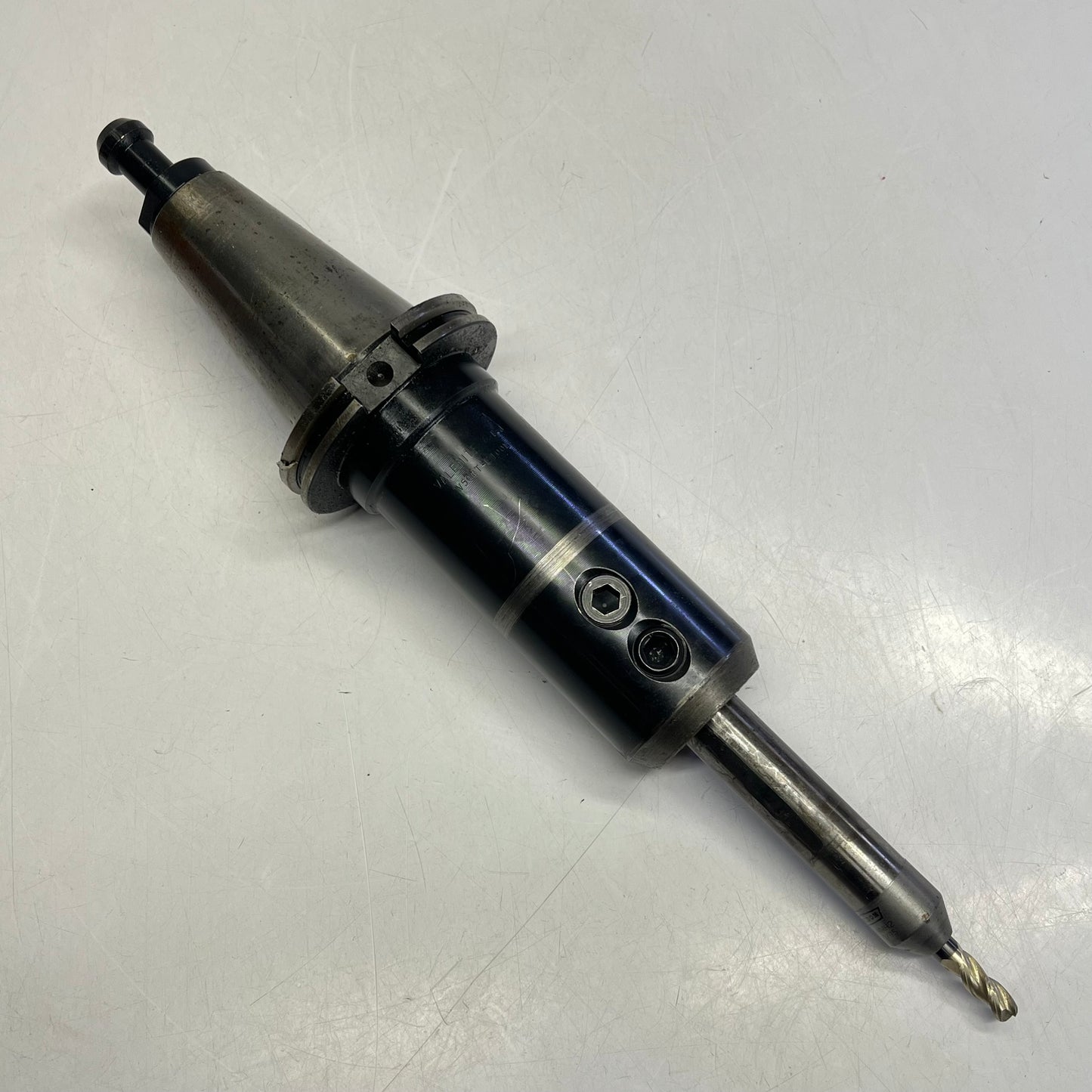 VALENITE Tool Holder w/ Weldon 3/8-mmh2 End Mill Attachment V50CT-E100L (Used)