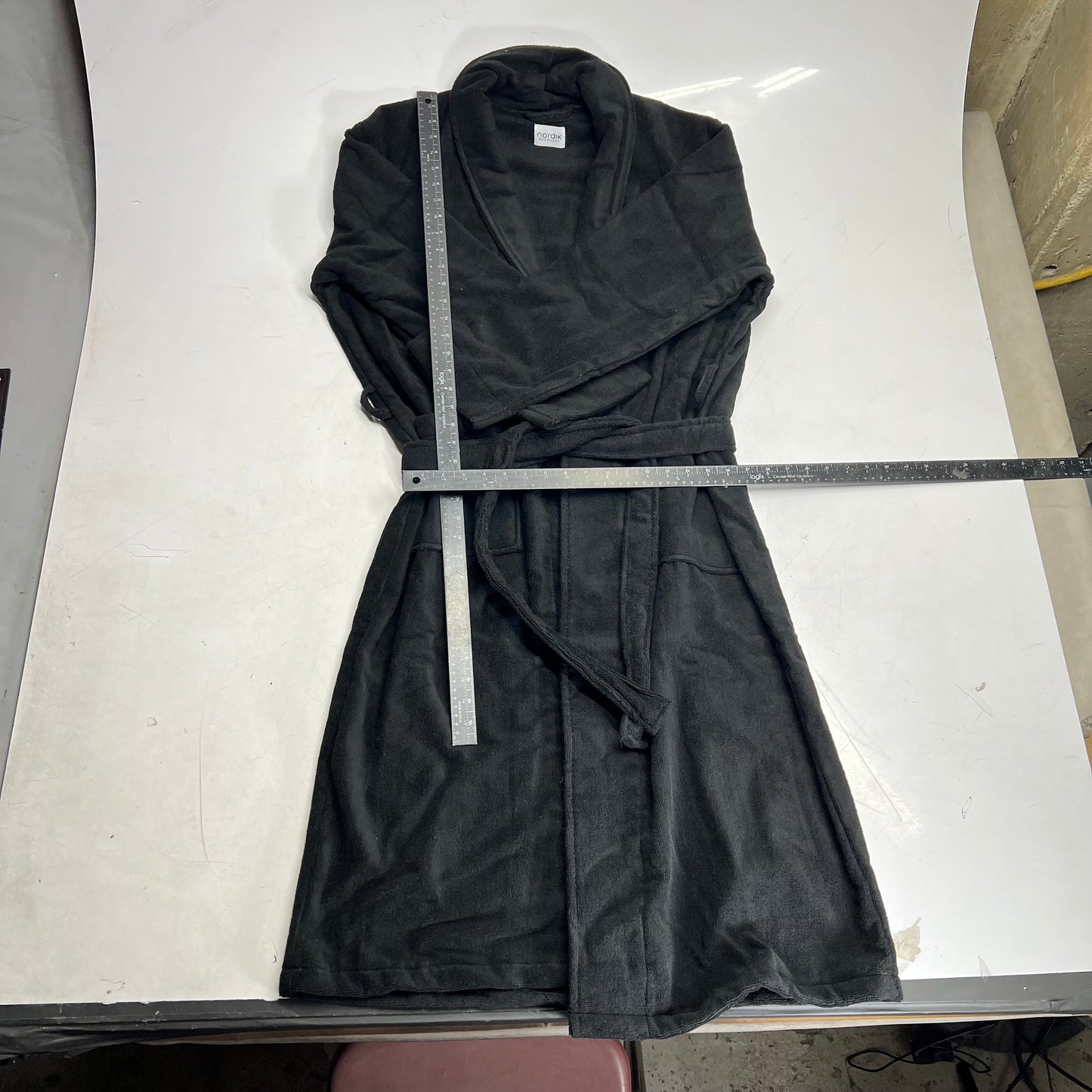 NORDIK RECOVERY Retreat Robe Ultra Plush Terry One Size Black BR-BL-1FA