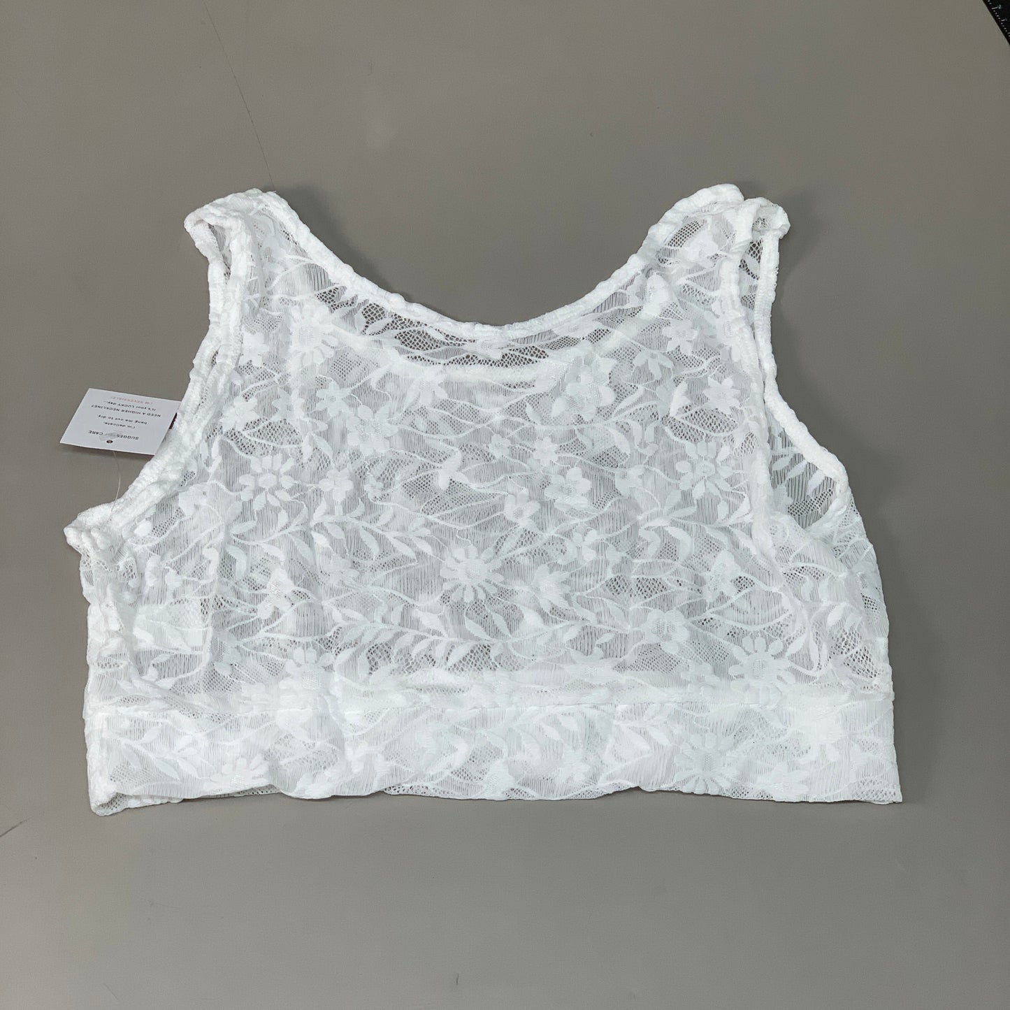 HALFTEE Full Lace Tank Nylon & Spandex Blend Floral White L (23)