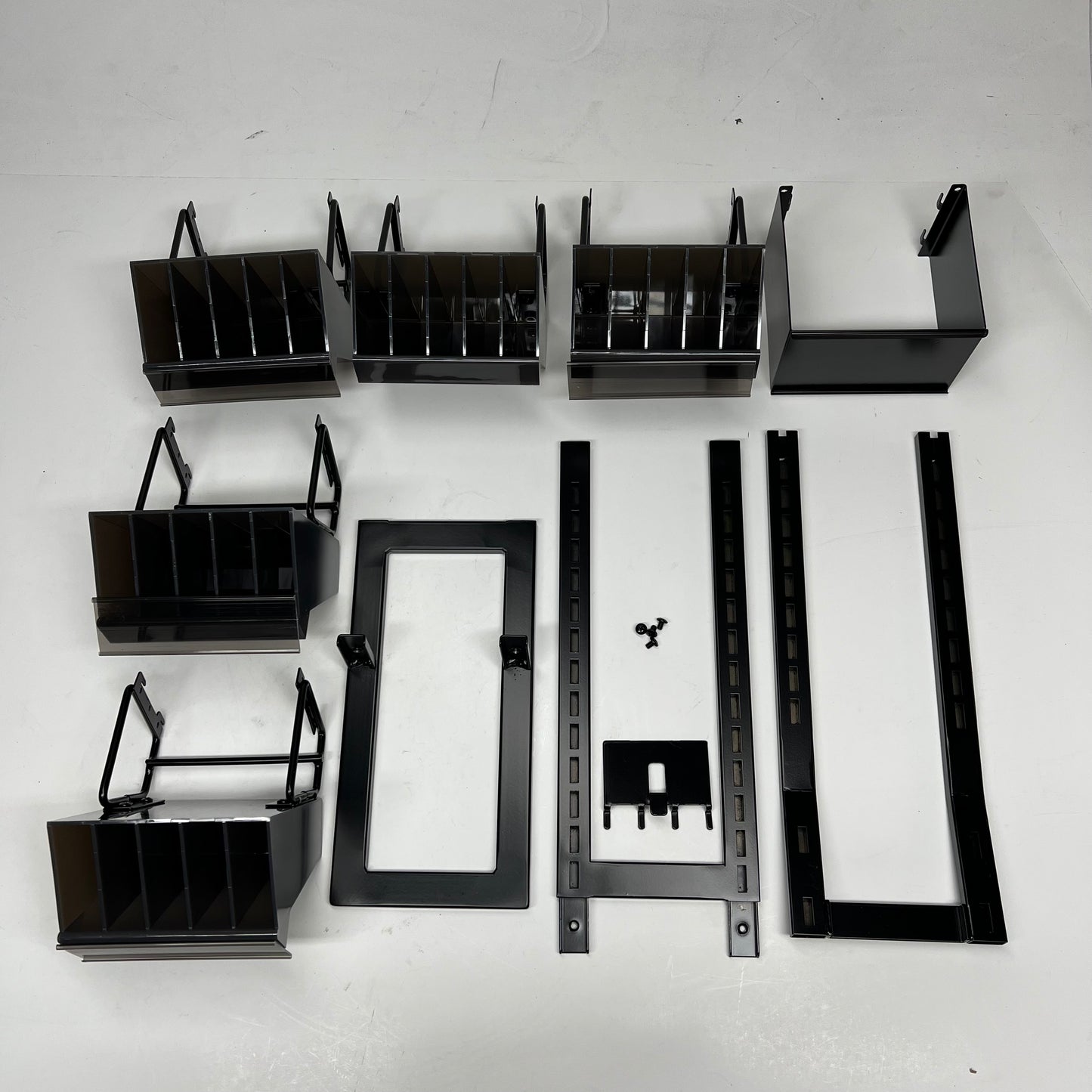 ZA@ (6 PACK) Retail Display Organizing Boxes for Brushes/art Supplies 6" Dark Grey