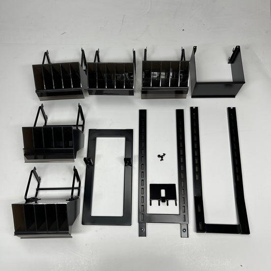 ZA@ (6 PACK) Retail Display Organizing Boxes for Brushes/art Supplies 6" Dark Grey