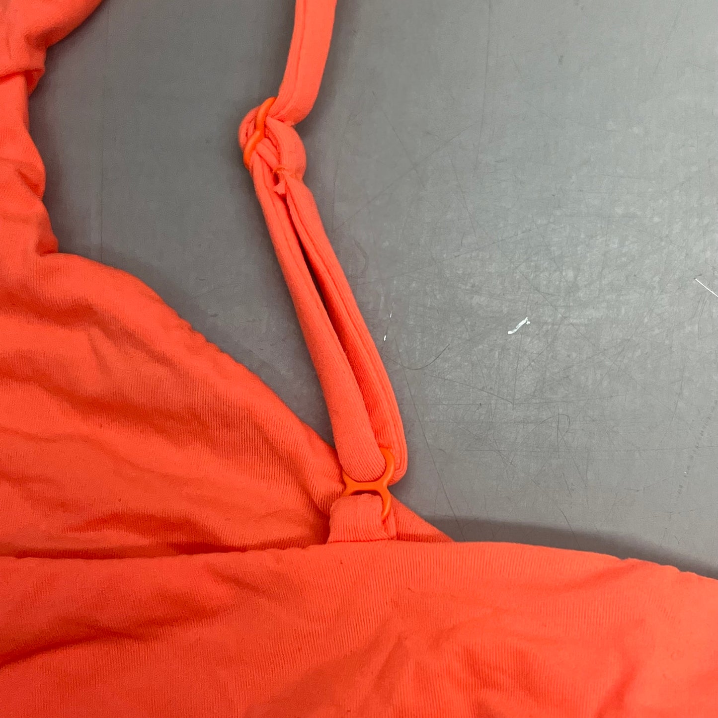 SKIMS Buttery Soft Knotted Bra Women's Sz M Neon Orange BR-SCN-0445