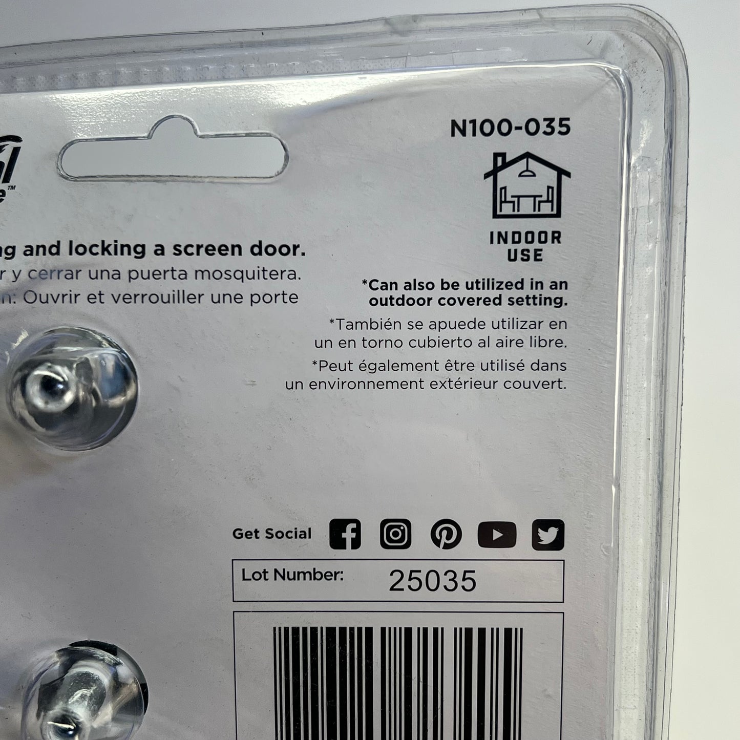 NATIONAL HARDWARE  Zinc Die-Cast Lift Lever Latch Anti Lock-Out White N100-035