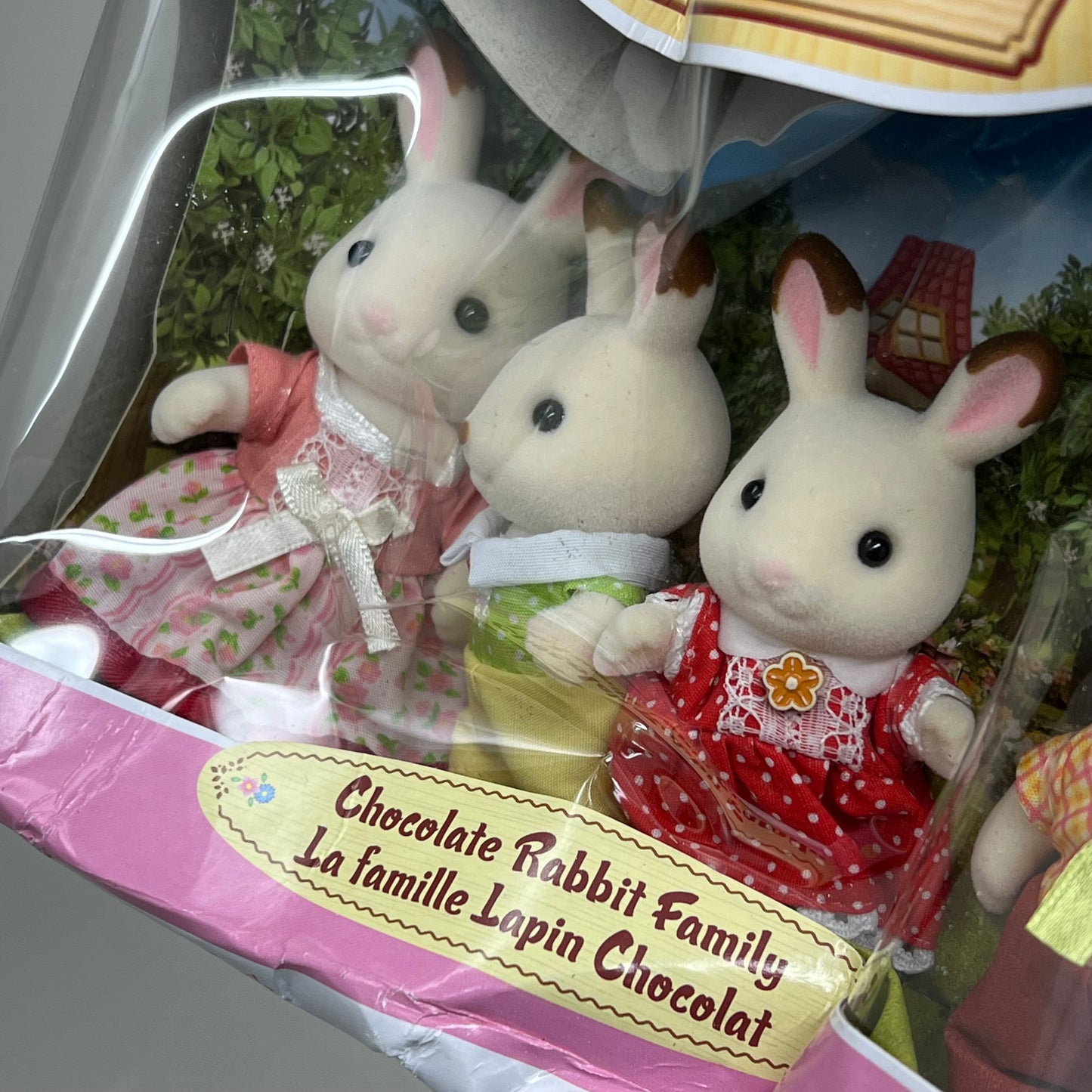 CALICO CRITTERS Chocolate Rabbit Family 4 Posable Figure set New Other CC2028