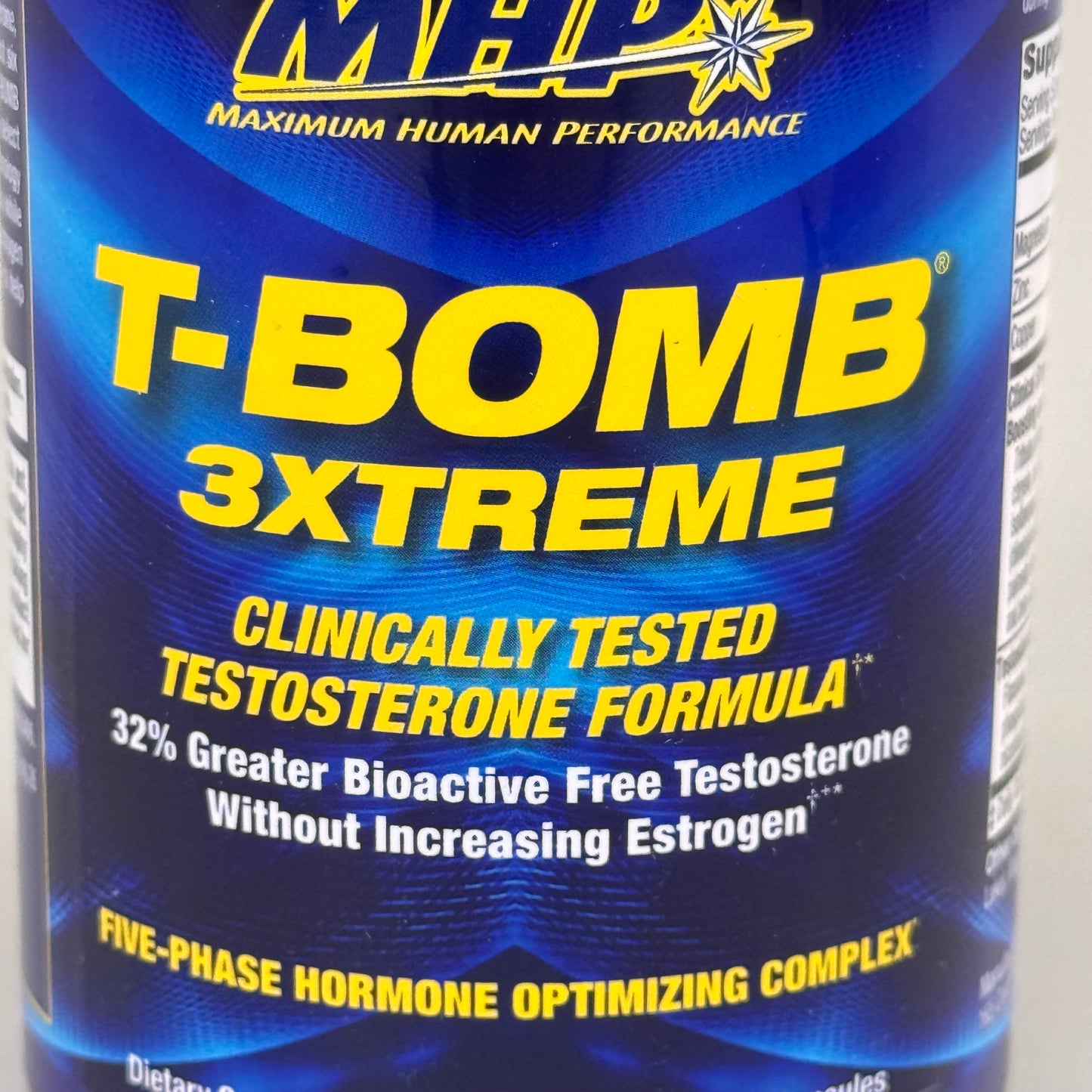 MHP T-Bomb 3 Xtreme Testosterone Forumla Clinically Tested 168 Capsules BB 01/27