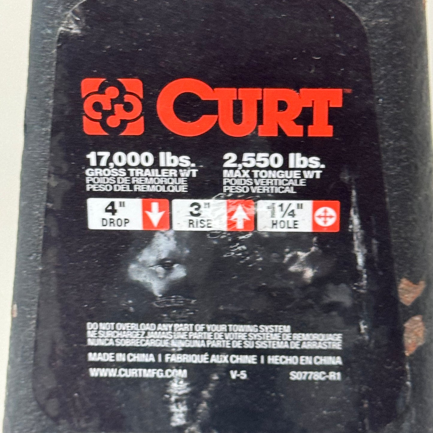 CURT Forged Trailer Hitch Steel Shank Ball Mount  8-1/2" Long 45341