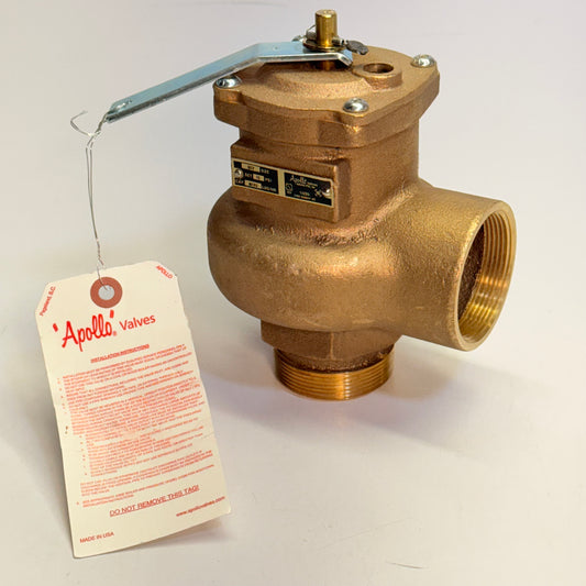 APOLLO Safety Relief Valve 2 In X 2 In, 15 Psi Max. Op Pressure Bronze 1420508