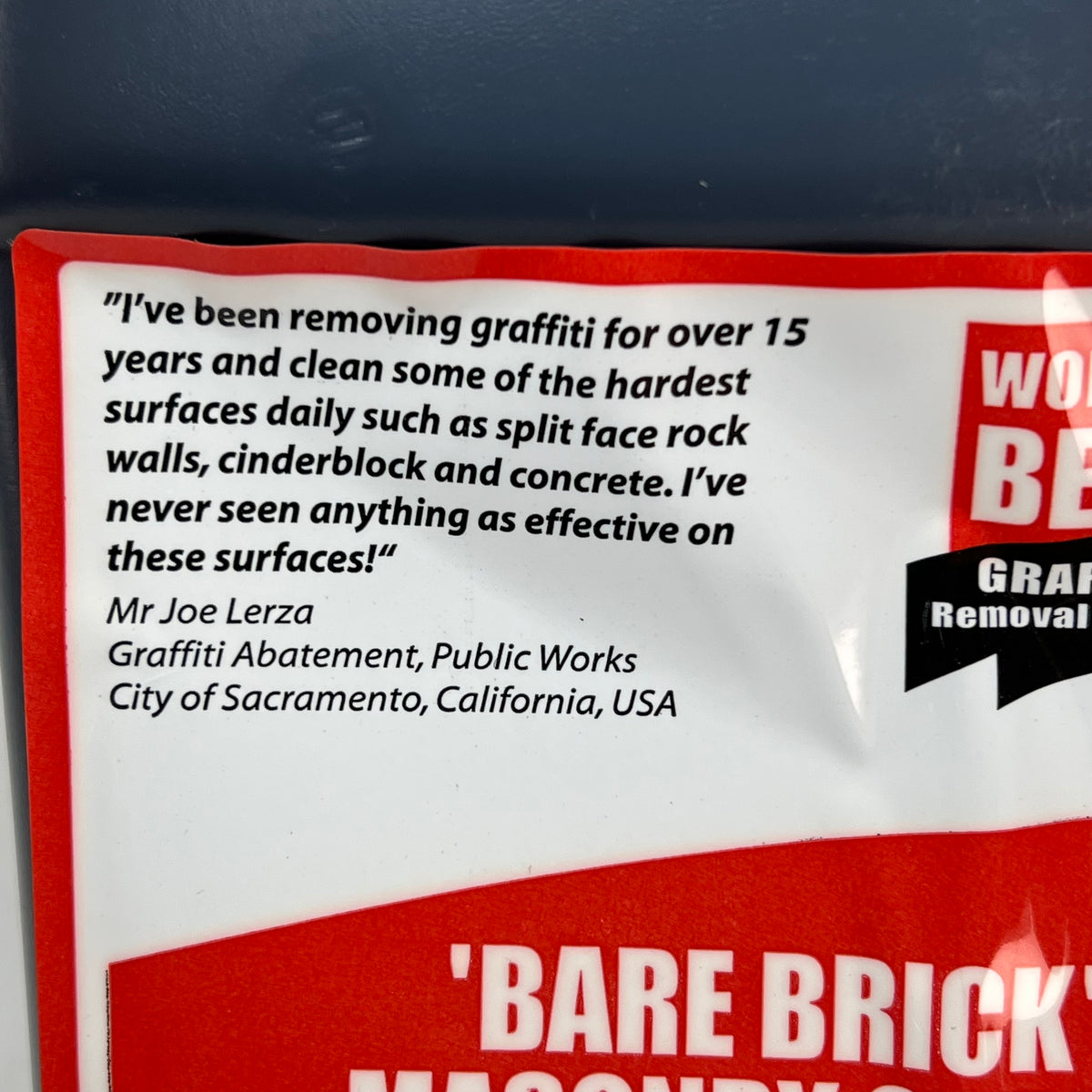 WORLDS BEST GRAFFITI REMOVAL (2 PACK) Bare Brick, Stone & Masonry Graffiti 1 Gal